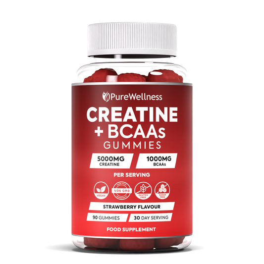 Creatine and BCAA Gummies | 30 Day Supply | Strawberry